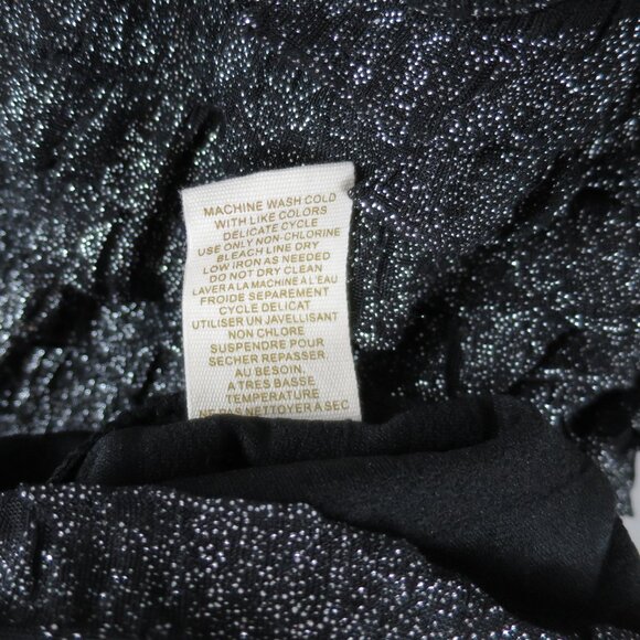 Free People Rows of Ruffles Dress Black Glitter Cascade Ruffle Slip Dress M NWOT - Picture 16 of 16